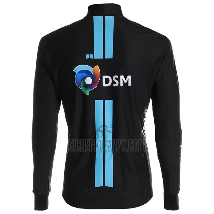 DSM Cycling Jersey Bib Tight 2021 Long Sleeve Black Blue